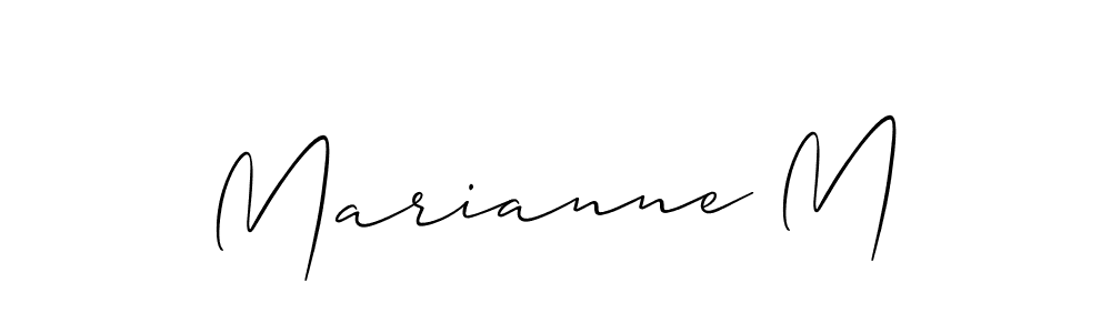 Marianne M stylish signature style. Best Handwritten Sign (Allison_Script) for my name. Handwritten Signature Collection Ideas for my name Marianne M. Marianne M signature style 2 images and pictures png