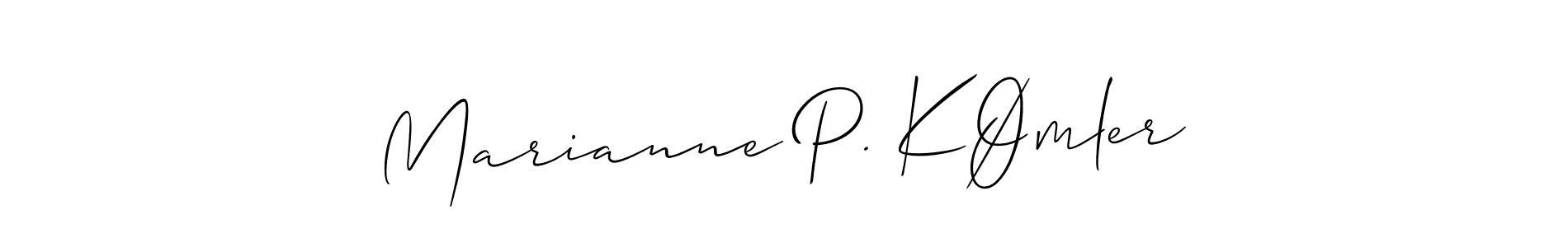 Design your own signature with our free online signature maker. With this signature software, you can create a handwritten (Allison_Script) signature for name Marianne P. KØmler. Marianne P. KØmler signature style 2 images and pictures png