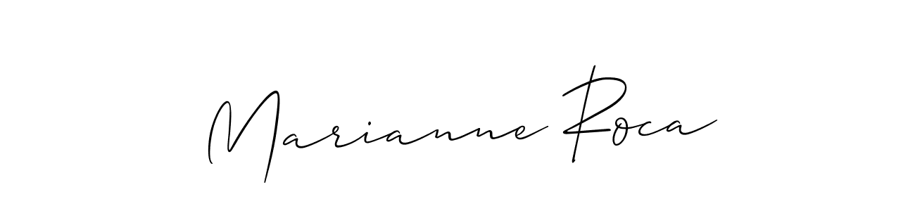 Marianne Roca stylish signature style. Best Handwritten Sign (Allison_Script) for my name. Handwritten Signature Collection Ideas for my name Marianne Roca. Marianne Roca signature style 2 images and pictures png