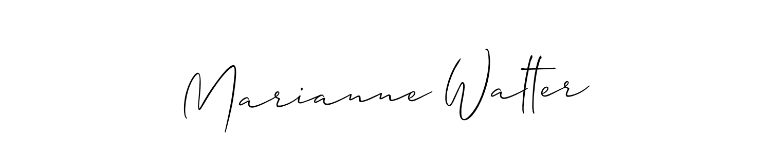 Use a signature maker to create a handwritten signature online. With this signature software, you can design (Allison_Script) your own signature for name Marianne Walter. Marianne Walter signature style 2 images and pictures png