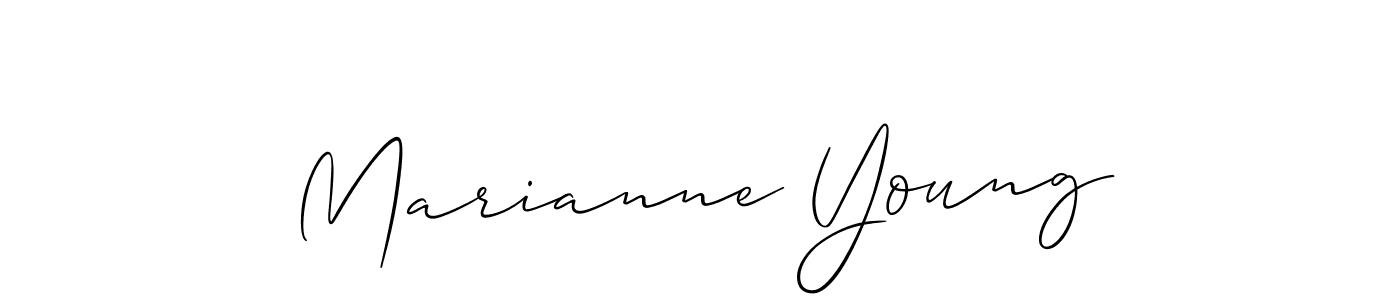 Also we have Marianne Young name is the best signature style. Create professional handwritten signature collection using Allison_Script autograph style. Marianne Young signature style 2 images and pictures png