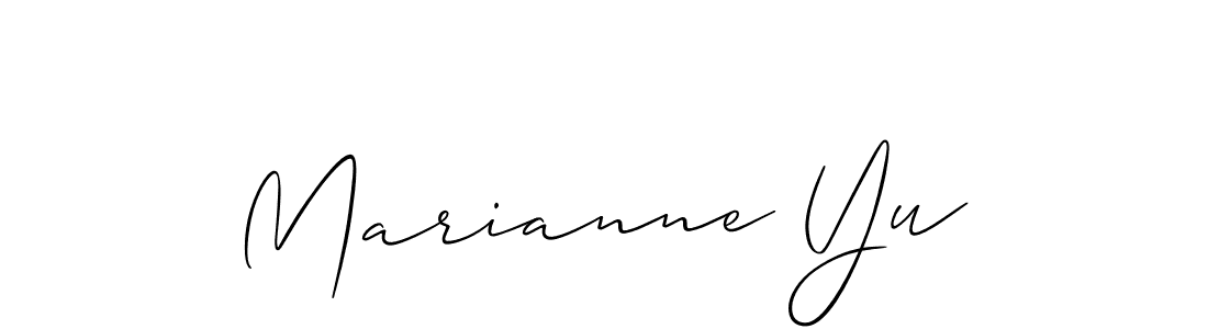 How to make Marianne Yu signature? Allison_Script is a professional autograph style. Create handwritten signature for Marianne Yu name. Marianne Yu signature style 2 images and pictures png