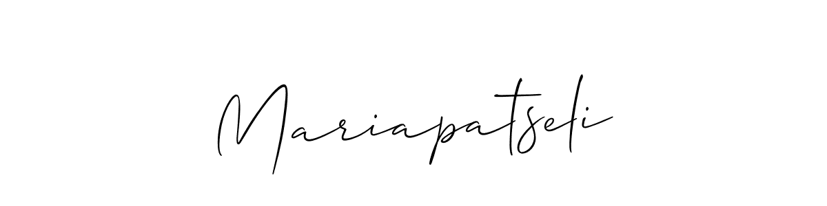 Create a beautiful signature design for name Mariapatseli. With this signature (Allison_Script) fonts, you can make a handwritten signature for free. Mariapatseli signature style 2 images and pictures png