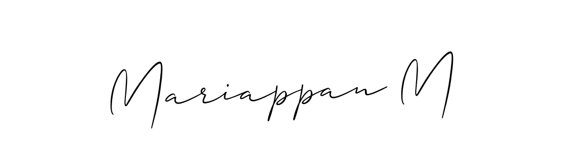 Also we have Mariappan M name is the best signature style. Create professional handwritten signature collection using Allison_Script autograph style. Mariappan M signature style 2 images and pictures png