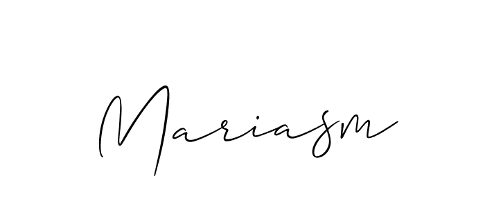 Design your own signature with our free online signature maker. With this signature software, you can create a handwritten (Allison_Script) signature for name Mariasm. Mariasm signature style 2 images and pictures png