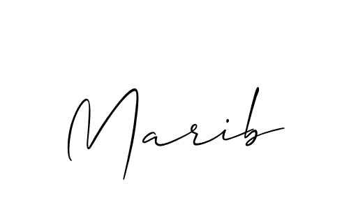 Marib stylish signature style. Best Handwritten Sign (Allison_Script) for my name. Handwritten Signature Collection Ideas for my name Marib. Marib signature style 2 images and pictures png