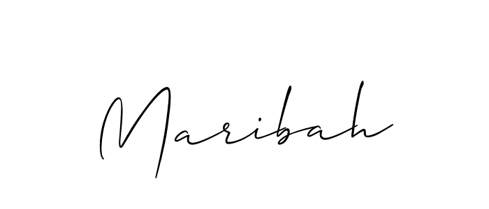 Make a beautiful signature design for name Maribah. With this signature (Allison_Script) style, you can create a handwritten signature for free. Maribah signature style 2 images and pictures png