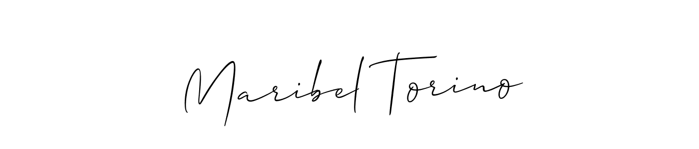 How to make Maribel Torino signature? Allison_Script is a professional autograph style. Create handwritten signature for Maribel Torino name. Maribel Torino signature style 2 images and pictures png