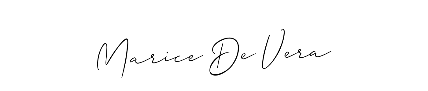Also You can easily find your signature by using the search form. We will create Marice De Vera name handwritten signature images for you free of cost using Allison_Script sign style. Marice De Vera signature style 2 images and pictures png