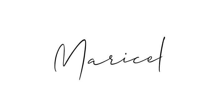 It looks lik you need a new signature style for name Maricel. Design unique handwritten (Allison_Script) signature with our free signature maker in just a few clicks. Maricel signature style 2 images and pictures png