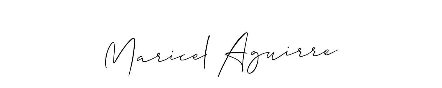 This is the best signature style for the Maricel Aguirre name. Also you like these signature font (Allison_Script). Mix name signature. Maricel Aguirre signature style 2 images and pictures png