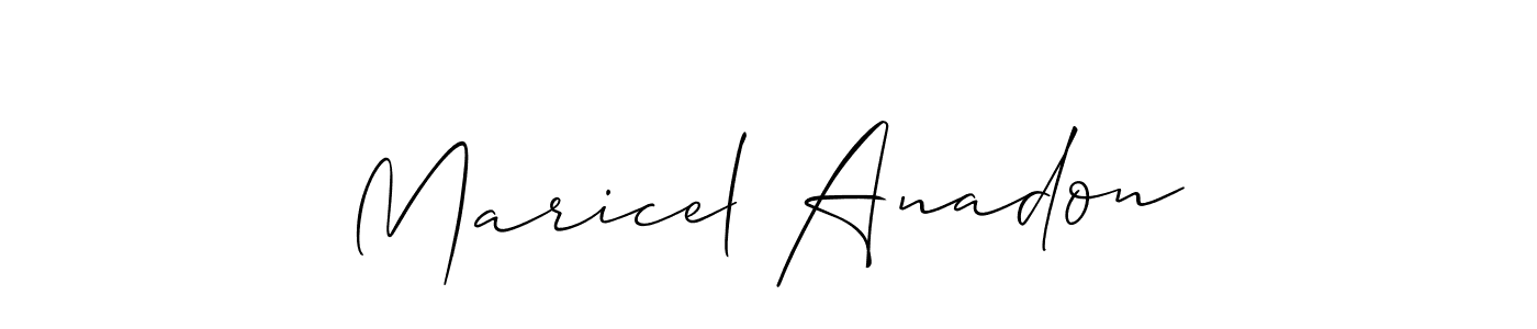 How to make Maricel Anadon signature? Allison_Script is a professional autograph style. Create handwritten signature for Maricel Anadon name. Maricel Anadon signature style 2 images and pictures png