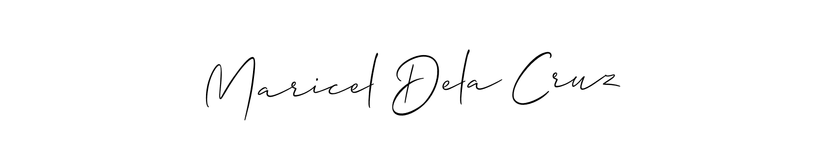 Also You can easily find your signature by using the search form. We will create Maricel Dela Cruz name handwritten signature images for you free of cost using Allison_Script sign style. Maricel Dela Cruz signature style 2 images and pictures png