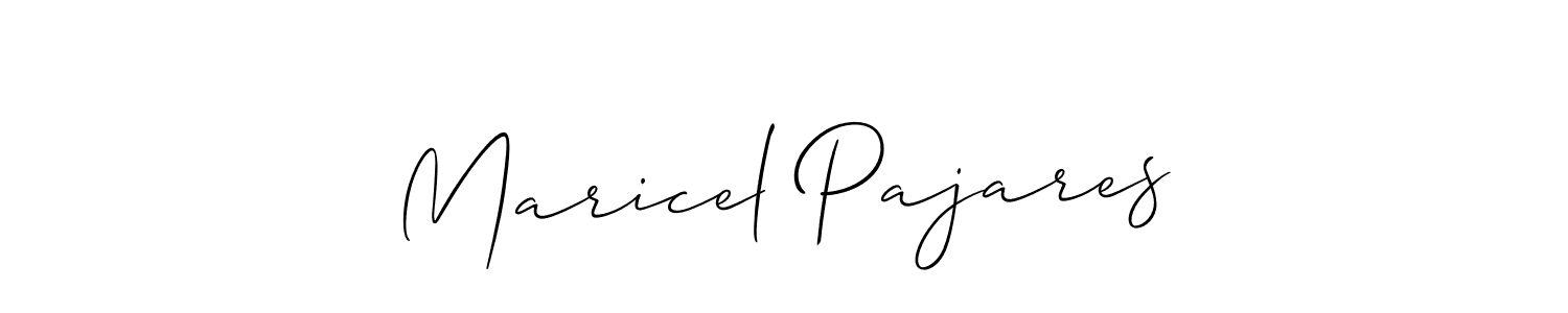 How to make Maricel Pajares signature? Allison_Script is a professional autograph style. Create handwritten signature for Maricel Pajares name. Maricel Pajares signature style 2 images and pictures png