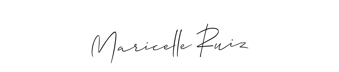 Allison_Script is a professional signature style that is perfect for those who want to add a touch of class to their signature. It is also a great choice for those who want to make their signature more unique. Get Maricelle Ruiz name to fancy signature for free. Maricelle Ruiz signature style 2 images and pictures png