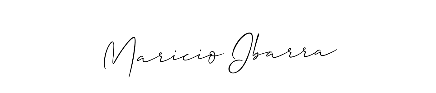 Make a beautiful signature design for name Maricio Ibarra. With this signature (Allison_Script) style, you can create a handwritten signature for free. Maricio Ibarra signature style 2 images and pictures png