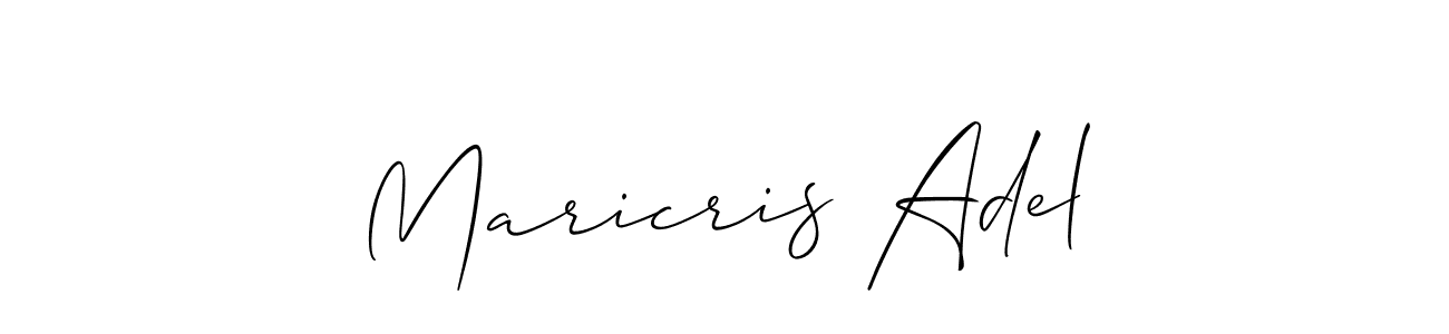 Also You can easily find your signature by using the search form. We will create Maricris Adel name handwritten signature images for you free of cost using Allison_Script sign style. Maricris Adel signature style 2 images and pictures png