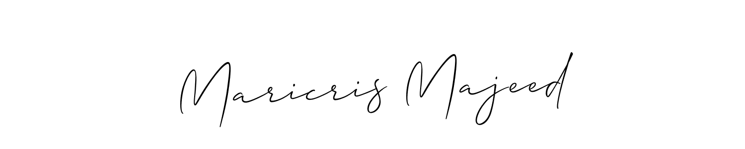 It looks lik you need a new signature style for name Maricris Majeed. Design unique handwritten (Allison_Script) signature with our free signature maker in just a few clicks. Maricris Majeed signature style 2 images and pictures png