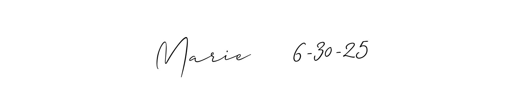 Best and Professional Signature Style for Marie     6-30-25. Allison_Script Best Signature Style Collection. Marie     6-30-25 signature style 2 images and pictures png
