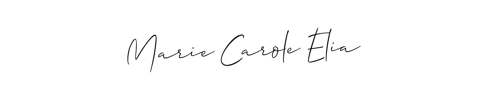 Allison_Script is a professional signature style that is perfect for those who want to add a touch of class to their signature. It is also a great choice for those who want to make their signature more unique. Get Marie Carole Elia name to fancy signature for free. Marie Carole Elia signature style 2 images and pictures png