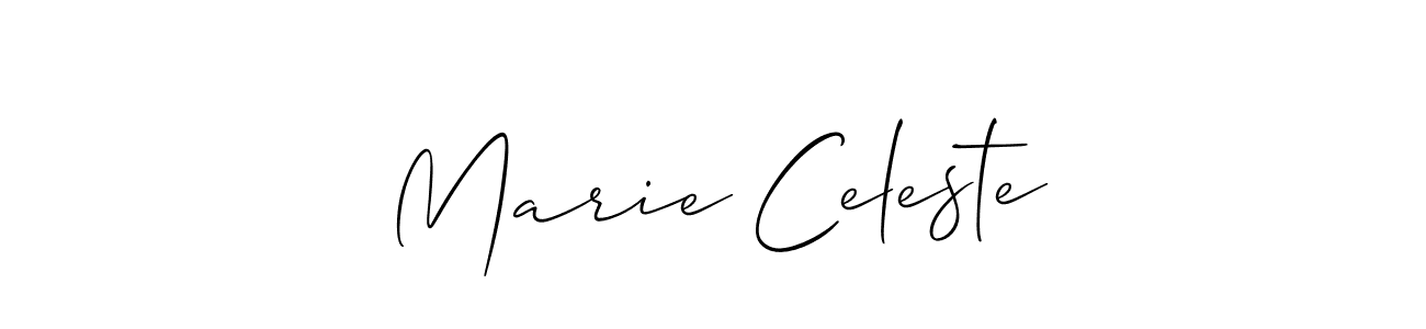The best way (Allison_Script) to make a short signature is to pick only two or three words in your name. The name Marie Celeste include a total of six letters. For converting this name. Marie Celeste signature style 2 images and pictures png