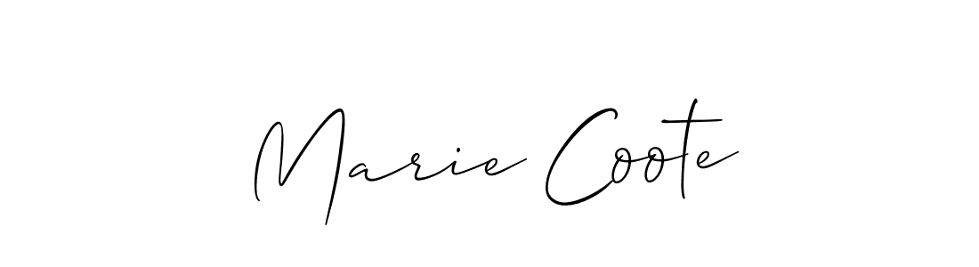 Design your own signature with our free online signature maker. With this signature software, you can create a handwritten (Allison_Script) signature for name Marie Coote. Marie Coote signature style 2 images and pictures png