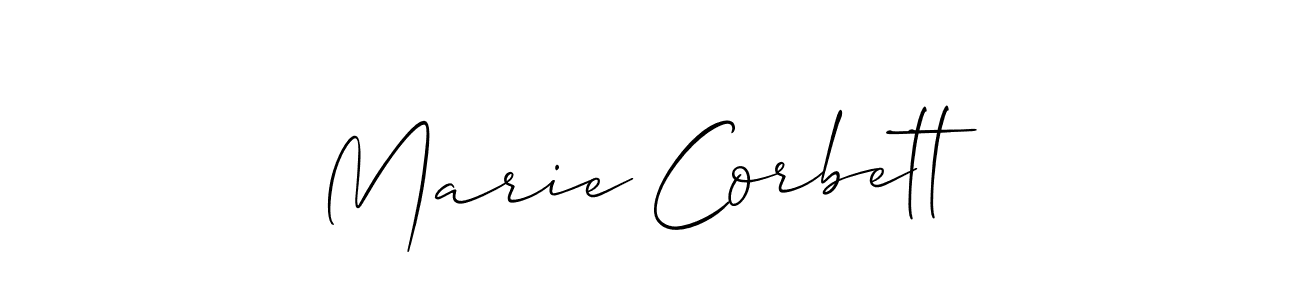 You should practise on your own different ways (Allison_Script) to write your name (Marie Corbett) in signature. don't let someone else do it for you. Marie Corbett signature style 2 images and pictures png