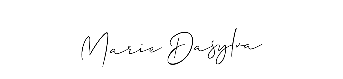 The best way (Allison_Script) to make a short signature is to pick only two or three words in your name. The name Marie Dasylva include a total of six letters. For converting this name. Marie Dasylva signature style 2 images and pictures png