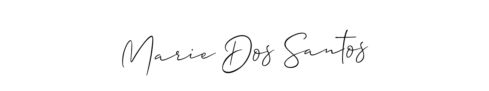 You should practise on your own different ways (Allison_Script) to write your name (Marie Dos Santos) in signature. don't let someone else do it for you. Marie Dos Santos signature style 2 images and pictures png