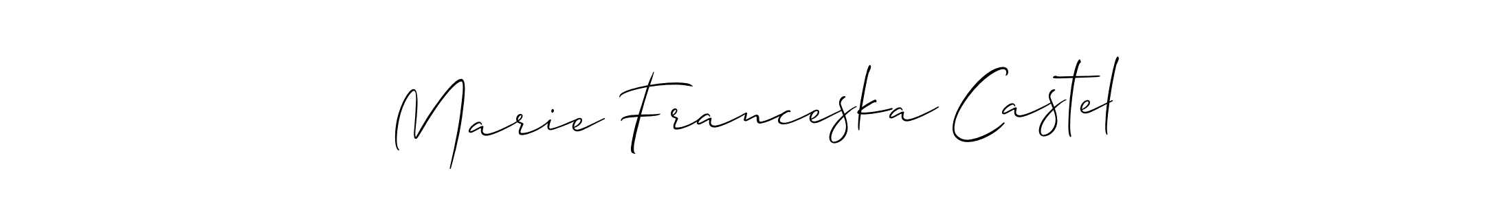 Design your own signature with our free online signature maker. With this signature software, you can create a handwritten (Allison_Script) signature for name Marie Franceska Castel. Marie Franceska Castel signature style 2 images and pictures png