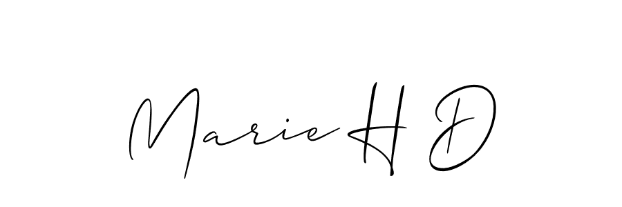 You should practise on your own different ways (Allison_Script) to write your name (Marie H D) in signature. don't let someone else do it for you. Marie H D signature style 2 images and pictures png