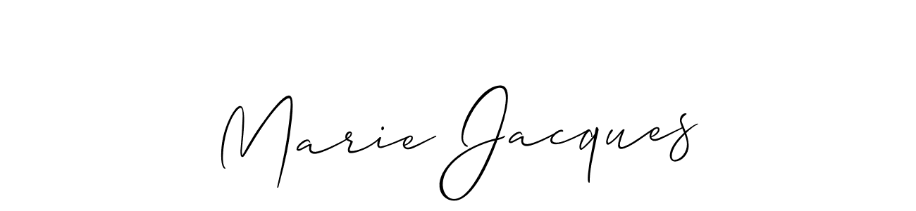 How to make Marie Jacques name signature. Use Allison_Script style for creating short signs online. This is the latest handwritten sign. Marie Jacques signature style 2 images and pictures png