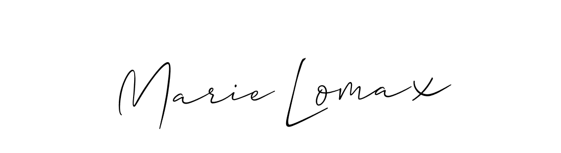 Design your own signature with our free online signature maker. With this signature software, you can create a handwritten (Allison_Script) signature for name Marie Lomax. Marie Lomax signature style 2 images and pictures png