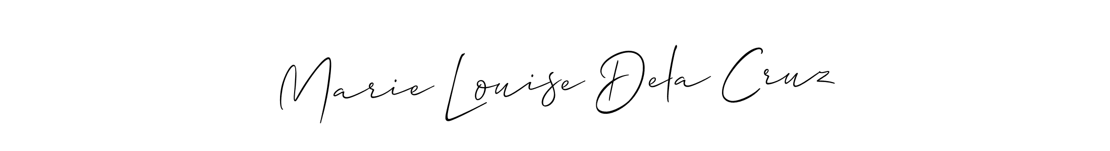How to make Marie Louise Dela Cruz name signature. Use Allison_Script style for creating short signs online. This is the latest handwritten sign. Marie Louise Dela Cruz signature style 2 images and pictures png