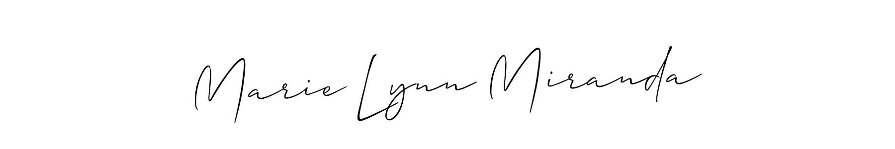 Design your own signature with our free online signature maker. With this signature software, you can create a handwritten (Allison_Script) signature for name Marie Lynn Miranda. Marie Lynn Miranda signature style 2 images and pictures png