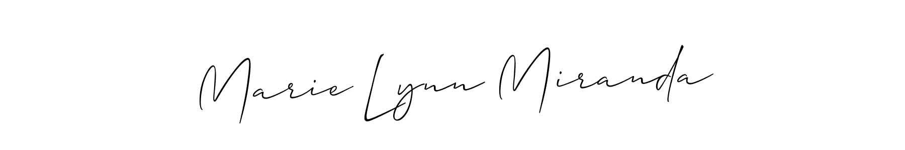 Also we have Marie Lynn Miranda name is the best signature style. Create professional handwritten signature collection using Allison_Script autograph style. Marie Lynn Miranda signature style 2 images and pictures png