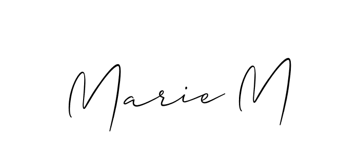 if you are searching for the best signature style for your name Marie M. so please give up your signature search. here we have designed multiple signature styles  using Allison_Script. Marie M signature style 2 images and pictures png