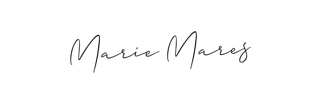 Use a signature maker to create a handwritten signature online. With this signature software, you can design (Allison_Script) your own signature for name Marie Mares. Marie Mares signature style 2 images and pictures png