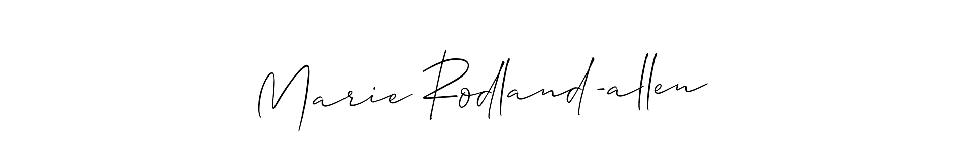 Also we have Marie Rodland-allen name is the best signature style. Create professional handwritten signature collection using Allison_Script autograph style. Marie Rodland-allen signature style 2 images and pictures png