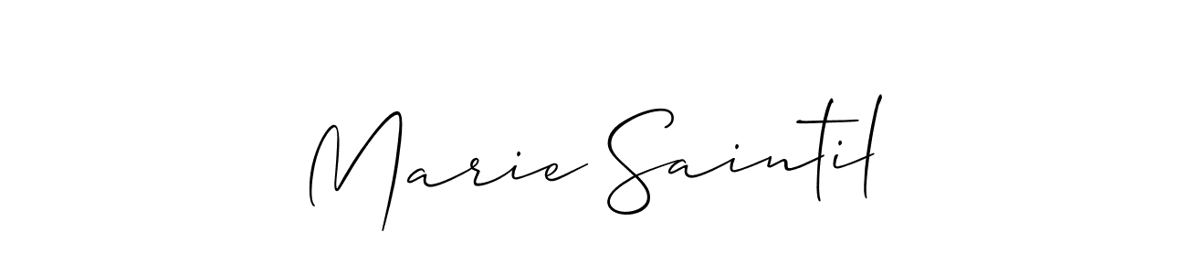 The best way (Allison_Script) to make a short signature is to pick only two or three words in your name. The name Marie Saintil include a total of six letters. For converting this name. Marie Saintil signature style 2 images and pictures png