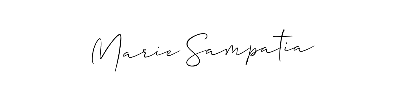 Make a short Marie Sampatia signature style. Manage your documents anywhere anytime using Allison_Script. Create and add eSignatures, submit forms, share and send files easily. Marie Sampatia signature style 2 images and pictures png