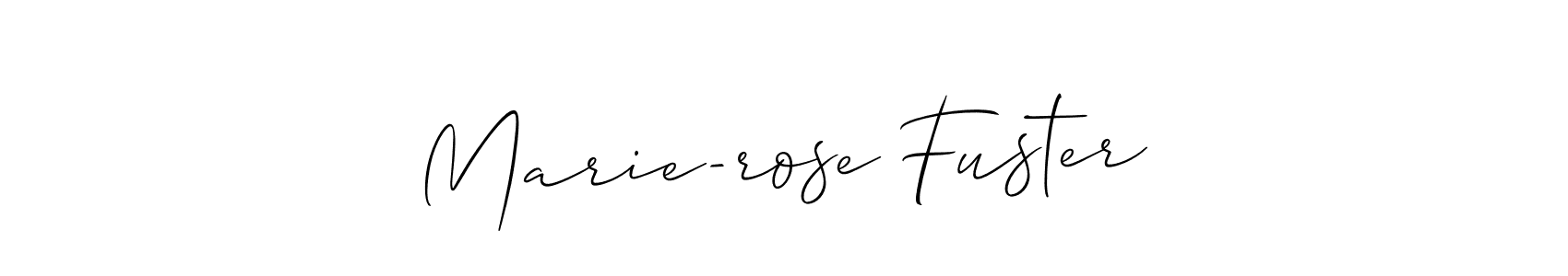 You should practise on your own different ways (Allison_Script) to write your name (Marie-rose Fuster) in signature. don't let someone else do it for you. Marie-rose Fuster signature style 2 images and pictures png