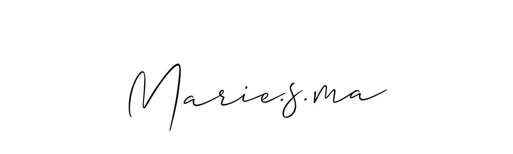 How to make Marie.s.ma name signature. Use Allison_Script style for creating short signs online. This is the latest handwritten sign. Marie.s.ma signature style 2 images and pictures png
