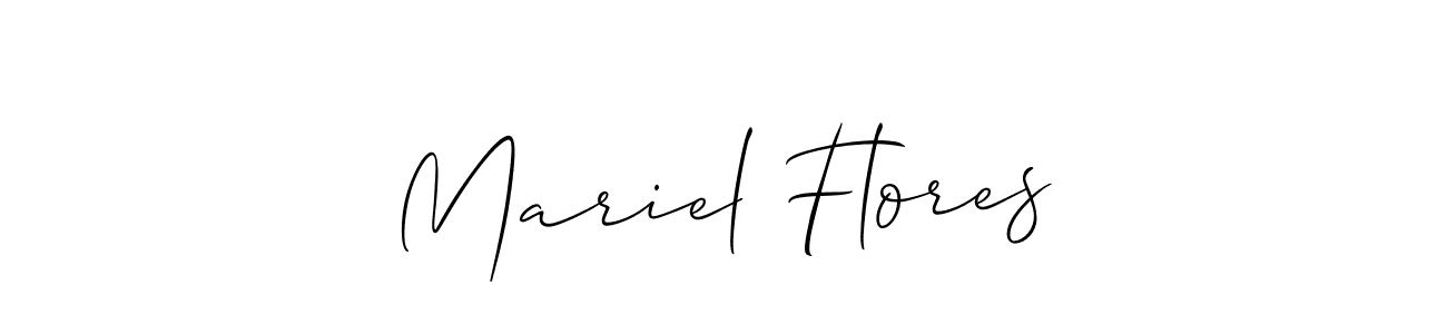 Design your own signature with our free online signature maker. With this signature software, you can create a handwritten (Allison_Script) signature for name Mariel Flores. Mariel Flores signature style 2 images and pictures png