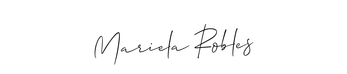 Also we have Mariela Robles name is the best signature style. Create professional handwritten signature collection using Allison_Script autograph style. Mariela Robles signature style 2 images and pictures png