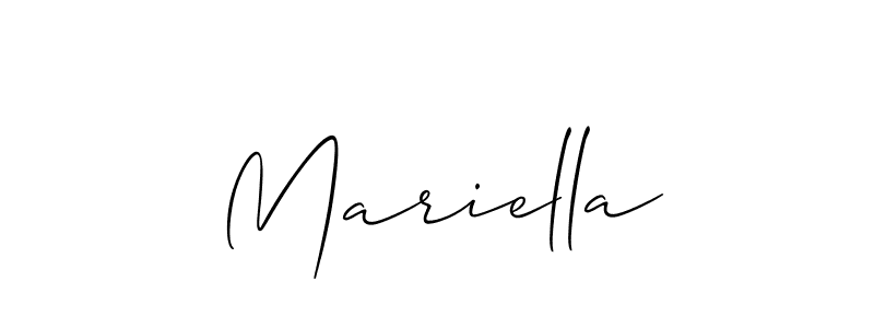 Design your own signature with our free online signature maker. With this signature software, you can create a handwritten (Allison_Script) signature for name Mariella. Mariella signature style 2 images and pictures png