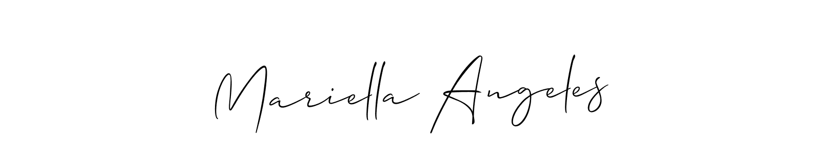 How to Draw Mariella Angeles signature style? Allison_Script is a latest design signature styles for name Mariella Angeles. Mariella Angeles signature style 2 images and pictures png