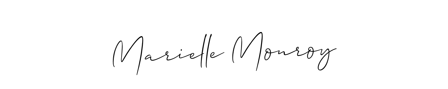 Marielle Monroy stylish signature style. Best Handwritten Sign (Allison_Script) for my name. Handwritten Signature Collection Ideas for my name Marielle Monroy. Marielle Monroy signature style 2 images and pictures png