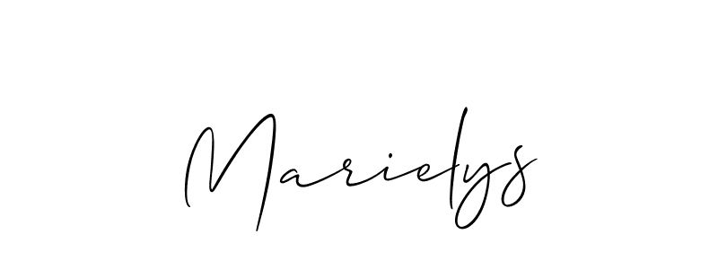 if you are searching for the best signature style for your name Marielys. so please give up your signature search. here we have designed multiple signature styles  using Allison_Script. Marielys signature style 2 images and pictures png
