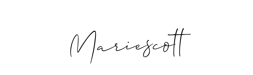 This is the best signature style for the Mariescott name. Also you like these signature font (Allison_Script). Mix name signature. Mariescott signature style 2 images and pictures png